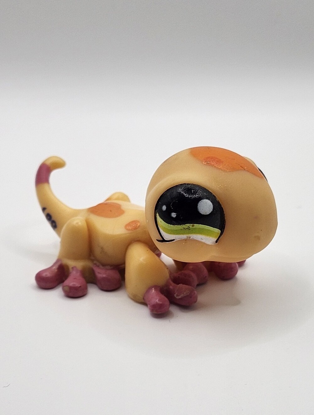 Authentic LPS GECKO ORANGE GREEN EYES 2010 RELEASE #1365
